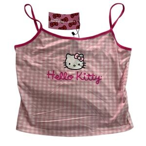 Hello Kitty Pink Gingham Tank Top
